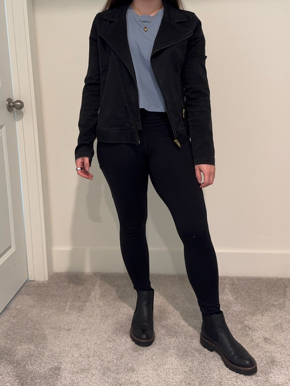 NYDJ Black Moto Jacket